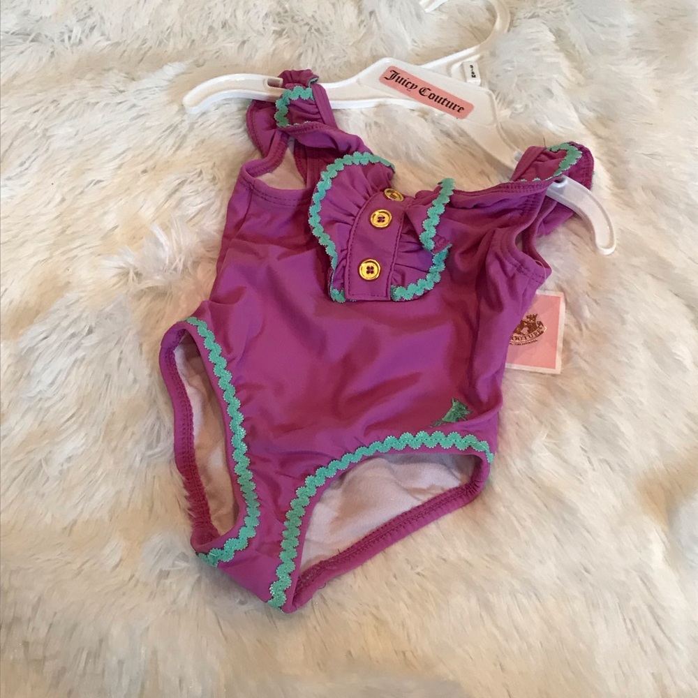 NWT Juicy Couture 3/6 Months purple bathing suit